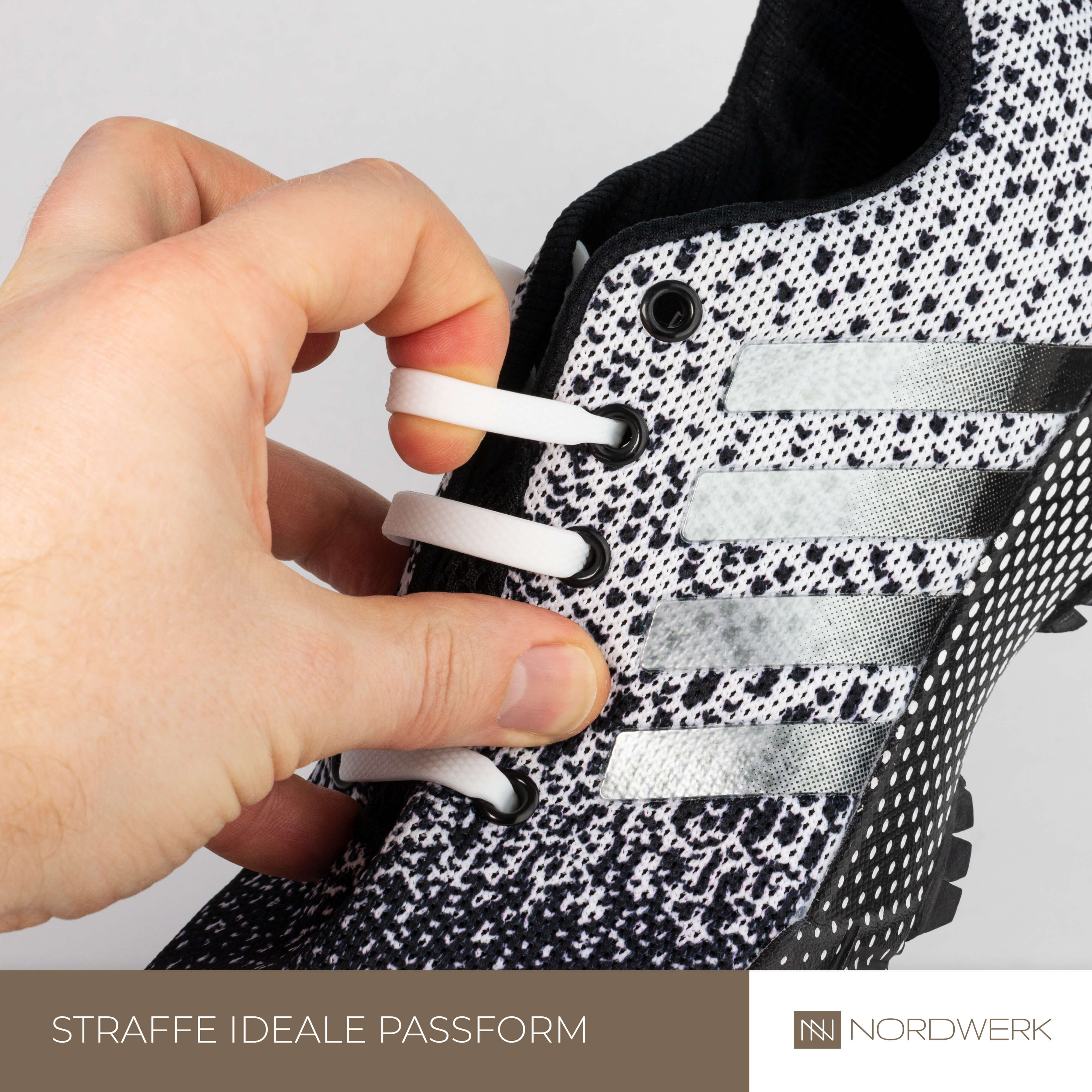 NORDWERK Elastische Silikon Schnürsenkel flach 20 Stück flexible schleifenlose Schuhbänder ohne Binden Kinder & Erwachsene